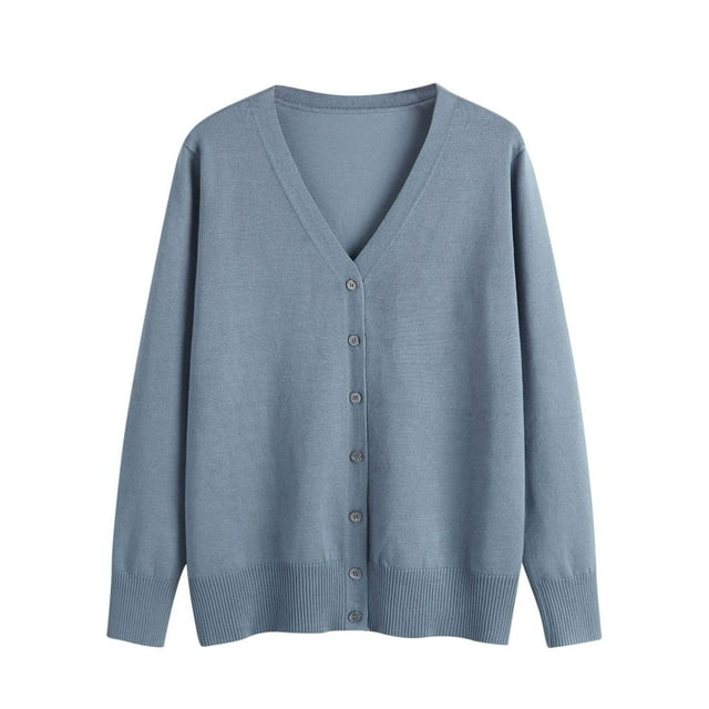 zanvin Cardigan pour Femmes, Nouveau Cardigan de Printemps et Automne pour Femmes, Col en V, Manches Longues, Grande Taille, Tricoté