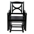 thumbnail image 3 of Shine Company Traditional Hardwood Patio Porch Glider Chair in Black, 3 of 4