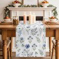 thumbnail image 2 of Table Runners 70 Inches Long Dress Scarves, Blue Floral Spring Farmhouse Coffee/Dining/Kitchen Table Decor, Holiday Table Runner, Pine Needles Green Botanical Chic 13x70 Inch, 2 of 9
