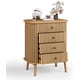 thumbnail image 1 of Boho 4 - cajón wicker cómoda chest con negra handles para dormitorio & sala de estar almacenamiento, 1 of 6