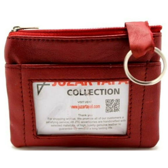 Women Coin Purse ID Holder Leather Wallets Pouch Card Cash Zip Bag Key Chain - J621