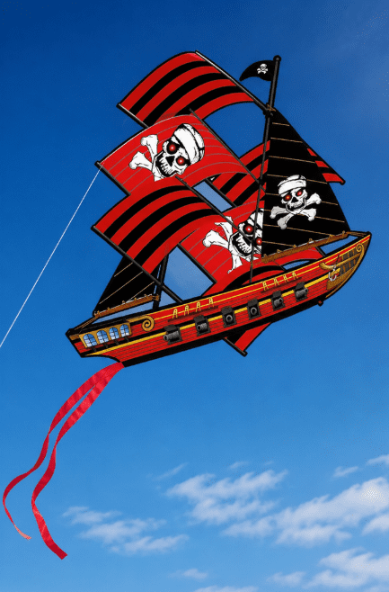 3-D P-51 Pirate Ship SuperSized Nylon Kite 35 inch length