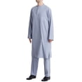 thumbnail image 5 of Maqroz Abaya for Men Casual 2-Piece Clothing Set Breathable Long Sleeve Top and Pants Soft Breathable Blend Outfits, 5 of 9