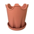 thumbnail image 2 of EZPXFCI Unique Design Silicone Flower Pot - 4 Inch Plant Pot with Bottom Tray Indoor Outdoor Planter Pot for Home Office Garden Decor, 2 of 4