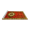 thumbnail image 2 of Ahgly Company Machine Washable Indoor Square Persian Yellow Traditional Area Rugs, 7' Square, 2 of 4