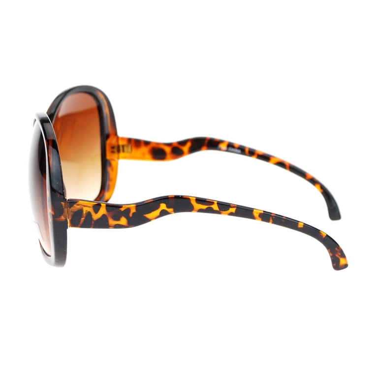 Lunettes De Soleil Femme - Design Marbré Marron - Monture Et Verres Bruns - Neuf Sans étiquettes
