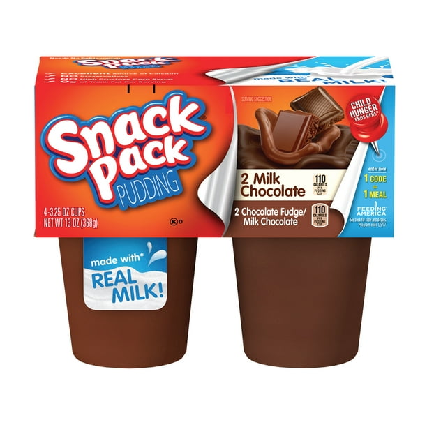 Snack Pack Milk Chocolate Variety Pudding Cups 3.25 Oz. 4 Count