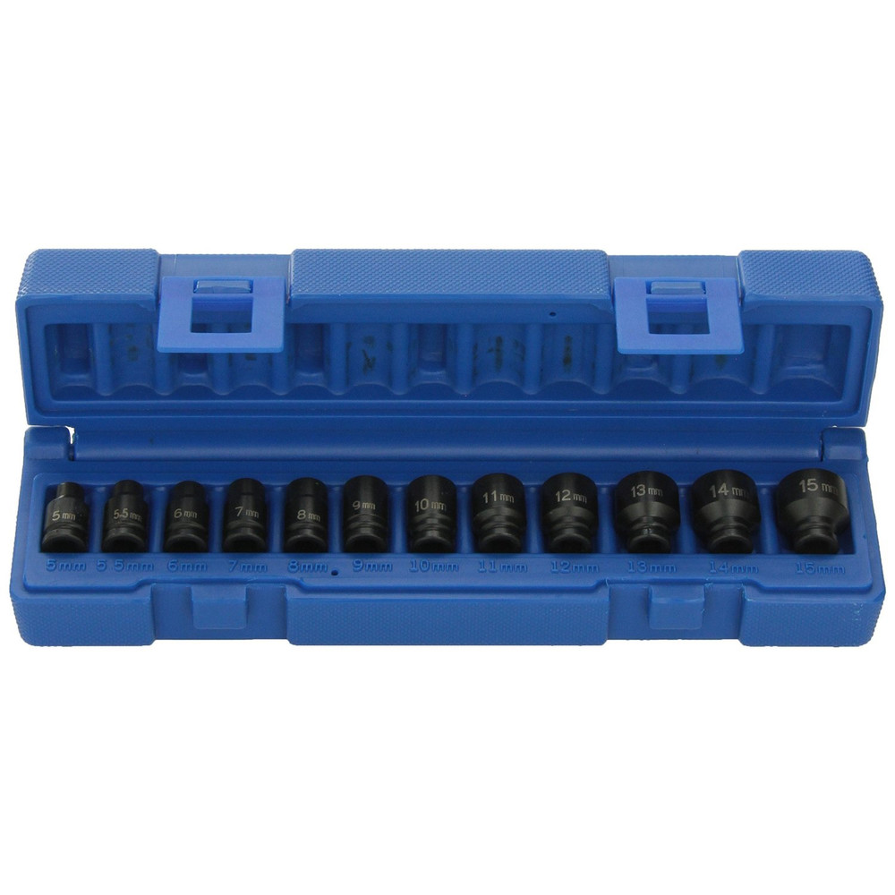 1/4" Drive 12 Pc. Metric Impact Socket Set
