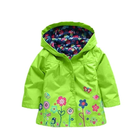 

Sweater For Child Kids Winter Jacket Girls Hooded Flower Prints Toddler Outwear Windproof Warm Thick Girls Jacket Coat