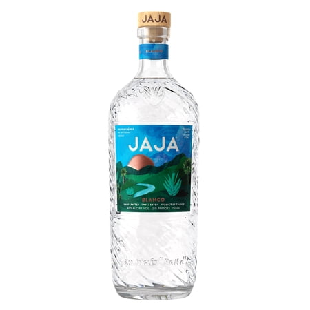 JAJA Tequila Blanco Blanco Tequila, 750 ml Glass Bottle, 40% ABV