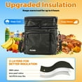 thumbnail image 5 of Tirrinia Insulated Lunch Bag, 24 Can capacity，Oxford Expandable Double Deck Lunch Tote Bag for Women/Men, Leakproof Freezable Cooler Box/ Side Tissue Pocket&Adjustable Shoulder Strap, 5 of 7