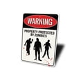 thumbnail image 4 of Zombie Warning Novelty Decor, Metal Wall Sign - 10x14 Inches, 4 of 4