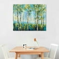 thumbnail image 2 of COMIO Wall Art Decor Green View White Birch Forest Canvas Painting Nature Plant Picture Wildlife Trees Landscape Artwork Home Living Room Bedroom Office Wall Decoration, 2 of 4