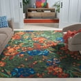 thumbnail image 2 of SAFAVIEH Jardin Dorian Floral Area Rug, Blue/Orange, 8' x 10', 2 of 11