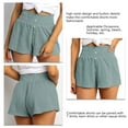 thumbnail image 4 of Pantalones cortos Nikou de cintura alta elásticos para mujer, 4 of 5