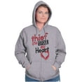 thumbnail image 3 of Thief Stole My Heart Valentines Day Zip Hoodie Sweatshirt Women Brisco Brands S, 3 of 6