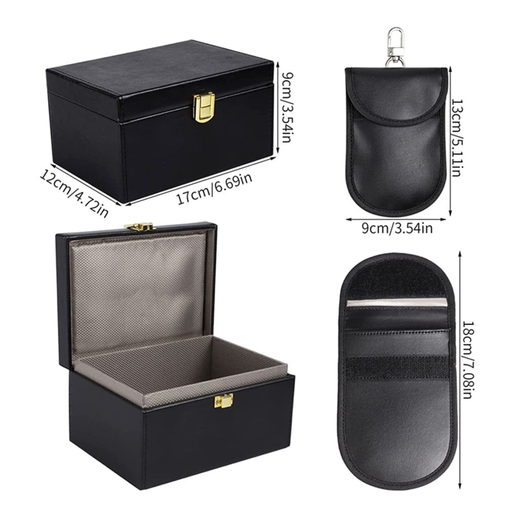 lanema Car Key Signal Blocker Box Keys Cage Shielding Sleeve RFID Anti-Theft Bag