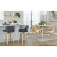 thumbnail image 4 of LumiSource Santi 24" Fixed-Height Counter Stool - Set of 2 in Zebra Wood, 4 of 9