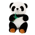 thumbnail image 1 of Muñeco de panda de peluche de 25 cm con forma de hoja de bambú de Taotanxi, juguetes para dormir con animales de peluche, regalo preferido para niños con panda blanco y negro, 1 of 4