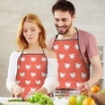 thumbnail image 4 of Red Chicken Pattern Apron-Garden Aprons for Women with Pockets-Cotton Linen Waterproof Kitchen Cooking Gardening Aprons Adjustable for Kitchen,Cooking,BBQ and Salon 33x27 Inch, 4 of 5