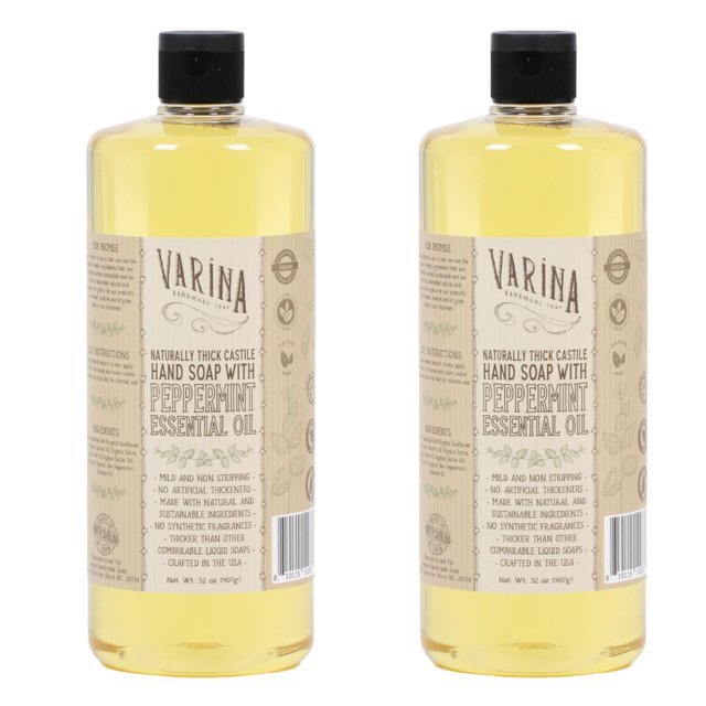 Jabón Líquido Varina - Jabón Líquido de Castilla Orgánico Menta - 32oz