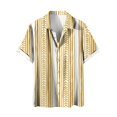 thumbnail image 1 of toraway Chemises pour Hommes Décontractées et Élégantes Été Tortue Manches Courtes Mode Rayée Imprimée Multicolore Rayée Non Positionnée TTG, 1 of 4
