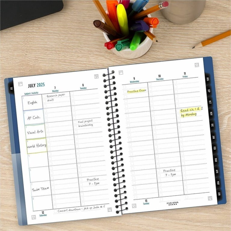 Mead Five Star Student Academic Planner (caw45100) - Walmart.com