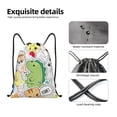 thumbnail image 4 of Pofeuu Moriah Elizabeth for Water-Resistant 210D Drawstring Bag Compact Foldable Design Gym Yoga Travel Essentials Lightweight Carryall-Medium, 4 of 6