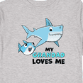 thumbnail image 4 of Inktastic My Grandad Loves Me with Cute Sharks Boys or Girls Long Sleeve Toddler T-Shirt, 4 of 5