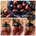 thumbnail image 5 of Mini Acorn Shape Portable Mini Sandalwood Rescue Pill Case Medicine Tablet Container Granule Storage Box Medicine Pill Box GREEN SANDALWOOD, 5 of 7
