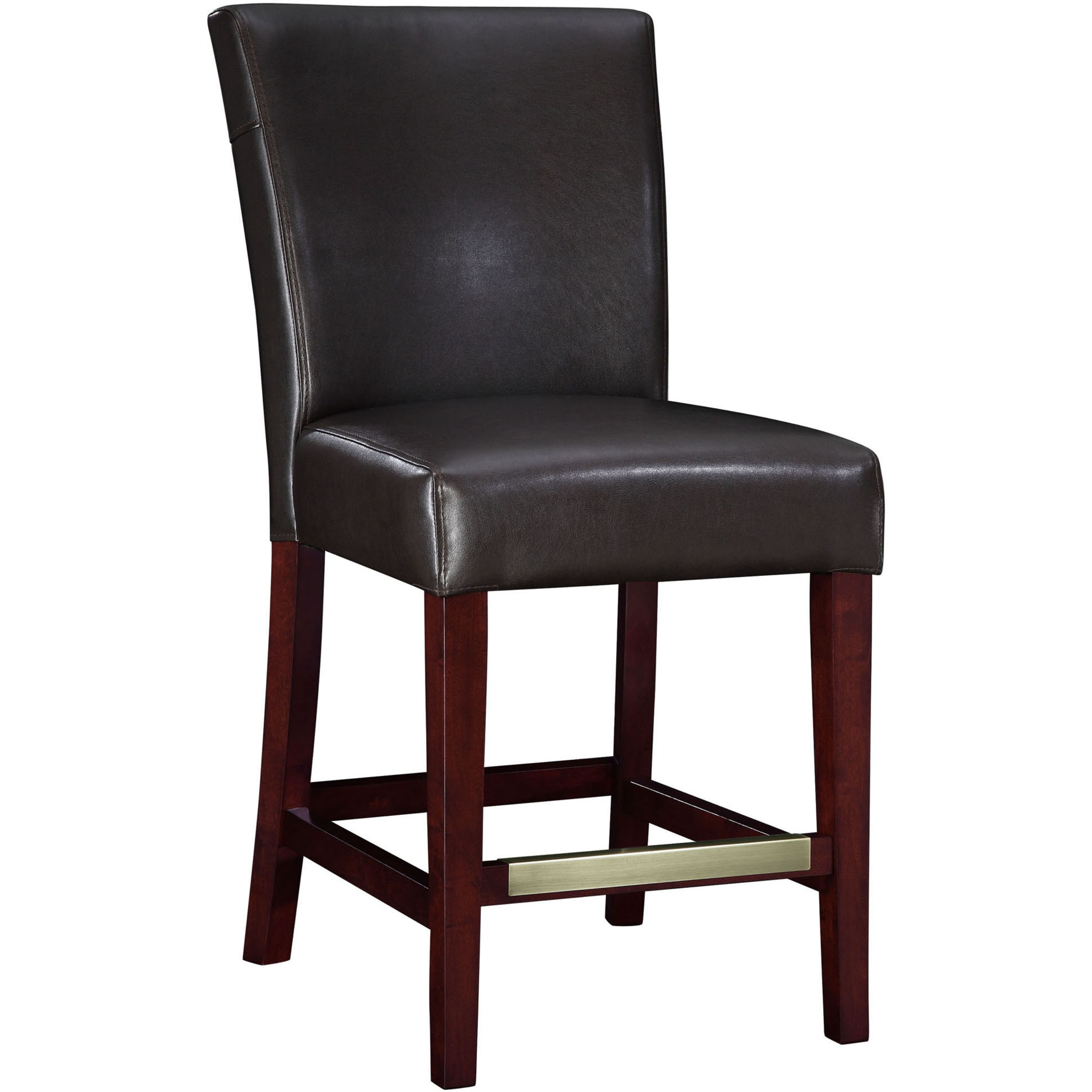 Powell 24in. Brown Bonded Leather Counter Height Stool