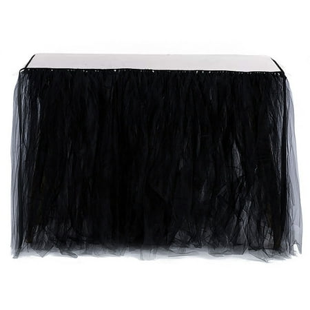 

2 Pack Halloween Tulle Table Skirt With Sticker Fluffy Tutu Table Skirts Nylon Mesh Yarn Table Skirt For Birthday Wedding Christmas Party Decorations-A8-100*80cm