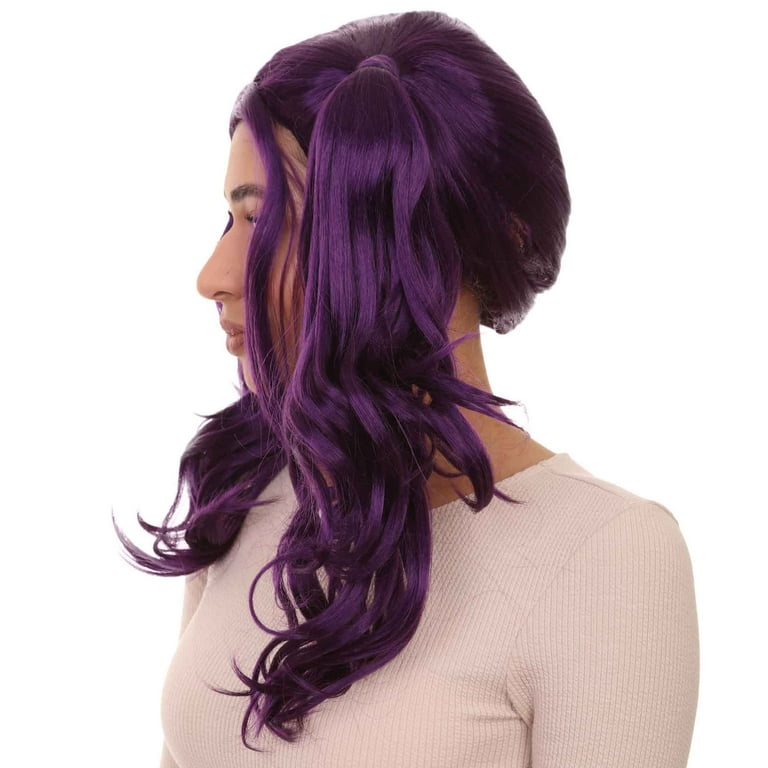 Purple pigtail wig hot sale
