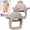 Beige / Pink, variant on PBnJ Baby Silicone Teething Mitten for Infants and Toddlers, Gray and Blue, 2 Pack