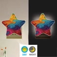 thumbnail image 4 of Star Night Light Auto On/Off Plug-in Wall Light with Light Sensor Warm White LED for Home Party Vibrant Colorful Tie-dye Pattern, 4 of 6