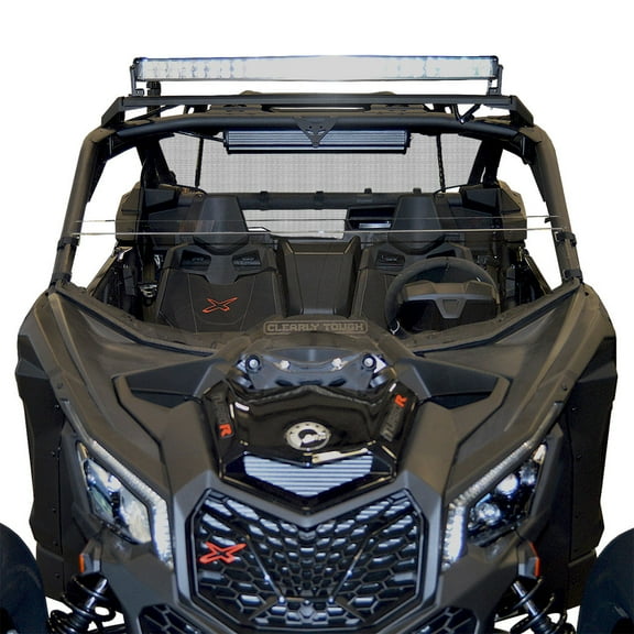 Clearly Tough Can-Am Maverick X3 XDS/XRS Half Windshield - Scratch Resistant - Premium Polycarbonate with Hard Coat - Made in America