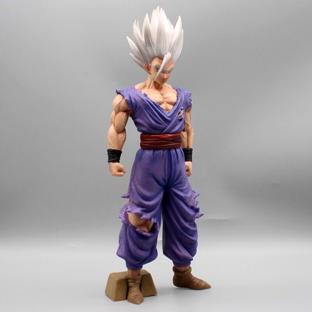 Figura de Dragon Ball Super Gk, gran Dios blanco, bestia, Gohan, Goku, Saiyan, modelo de juguete, tallado de tres cabezas, Decoración, regalo creativo