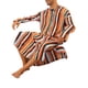 thumbnail image 4 of CAMISA DE NOCHE CHIC PARA HOMBRE Rayas Manga Larga Cierre de Botón Dos Bolsillos Camisones S Naranja, 4 of 4