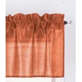 thumbnail image 3 of Gorgeous Home Linen 1-Pc S18 Brick Luxury Straight Semi-Sheer Faux Silk Window Curtain Valance Rod Pocket on Top 55" wide X 18" long, 3 of 5