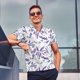 thumbnail image 4 of Balery Lavender Flowers Camisa Polo de Hombre con Estampado, de Manga Corta y Tejido Medio, Camisa Tipo Golf Polo-4X-Large, 4 of 6