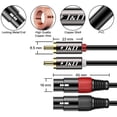 thumbnail image 3 of Cable de audio J&D 2 RCA macho a doble XLR hembra de 1,8 m, 3 of 7