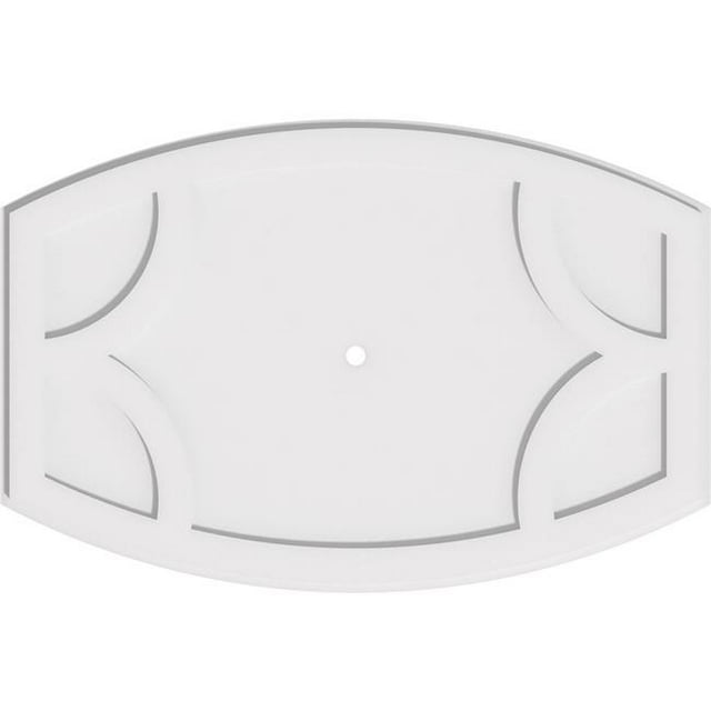 Ekena Millwork CMP36X24KY-01000 1 in. ID x 19.5 in. Rectangle Kailey Architectural Grade PVC Contemporary Ceiling Medallion