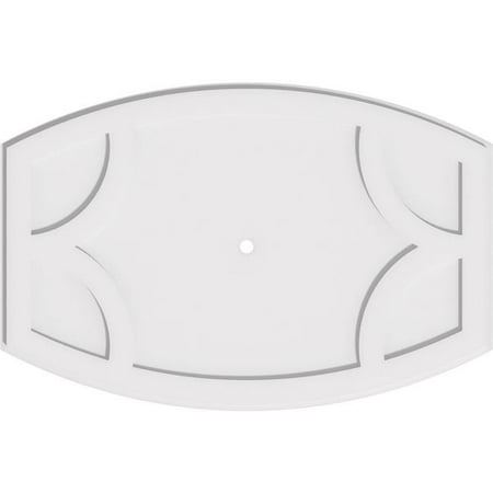 Ekena Millwork Cmp36x24ky 01000 1 In Id X 19 5 In Rectangle Kailey Architectural Grade Pvc Contemporary Ceiling Medallion