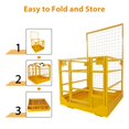 thumbnail image 3 of Forklift Safety Cage, Forklift Man Basket 1400 Lbs Capacity, 43 x 43 Inches Folding Forklift Work Platform, Collapsible Platform Lift Basket for Most Aerial Jobs, 3 of 7