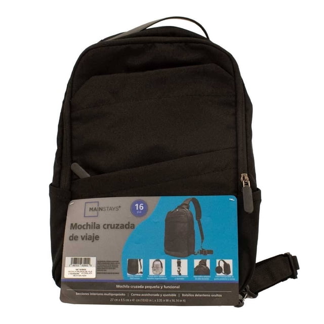 Mochila de Viaje Mainstays Cruzada Negro