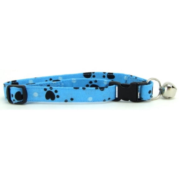 Aqua Heart Paws Cat Collar
