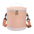 thumbnail image 2 of LanSuare Color Block Cylindrical Insulation Bag, Crossbody Bento Carrier for Work Lunch, Classroom Meals, Outdoor Picnic Storage, 2 of 5