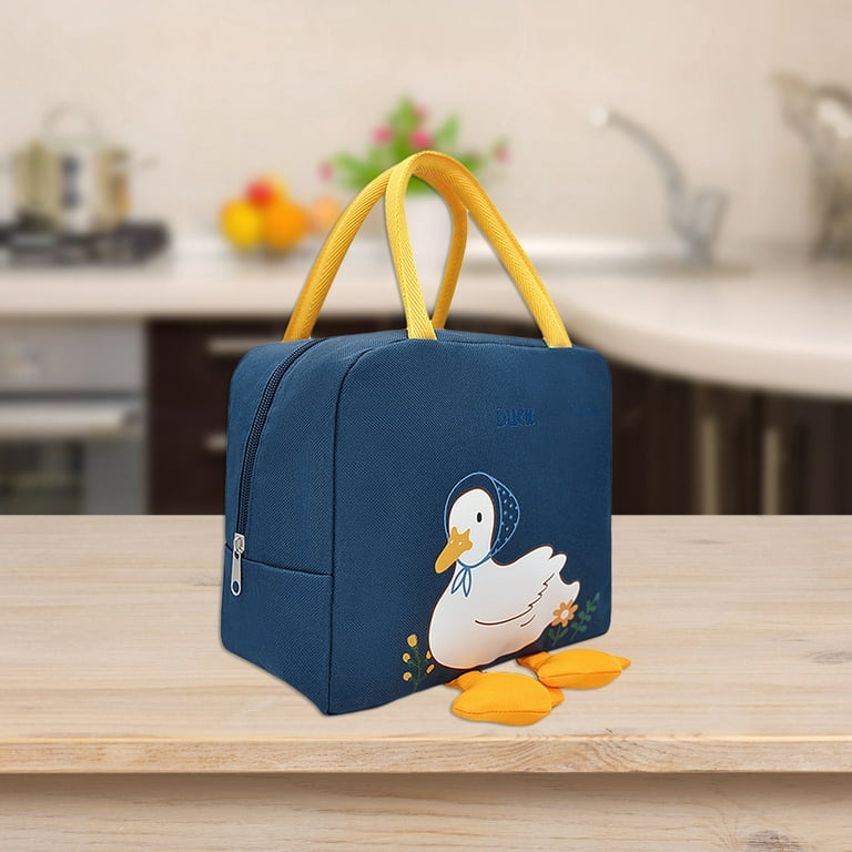 Cute Yellow Duck Thermal Lunch Bag for Women Insulated Picnic Food Carrier  Cooler Ice Pack Kids Portable Dinner Container Bags