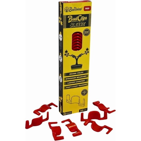 BudClips Plant Training Clips, Reusable LST Stem Bending Support, 40 Pack