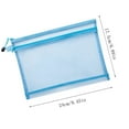 thumbnail image 3 of Transparent Mesh Zipper File Bag | Double-Layer Nylon Pouch | Clear Document Organizer | 2 Compartments | Durable Metal Zipper | 24x17.5x1cm | Storage for Pens & Stationery – Multiple Colors, 3 of 4